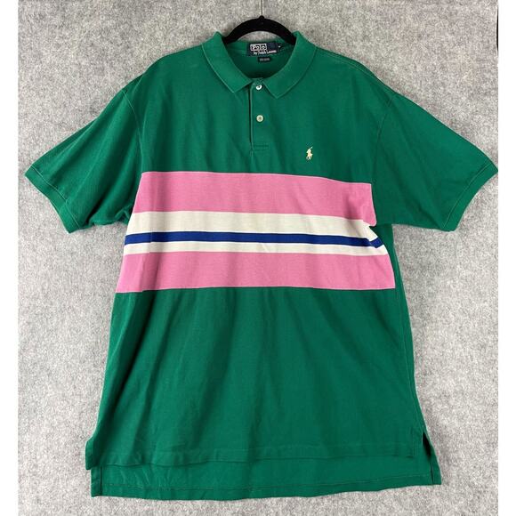 Polo Ralph Lauren Other - Vintage Polo Ralph Lauren Polo Shirt Mens XL Stripe Short Sleeve USA Made 90s